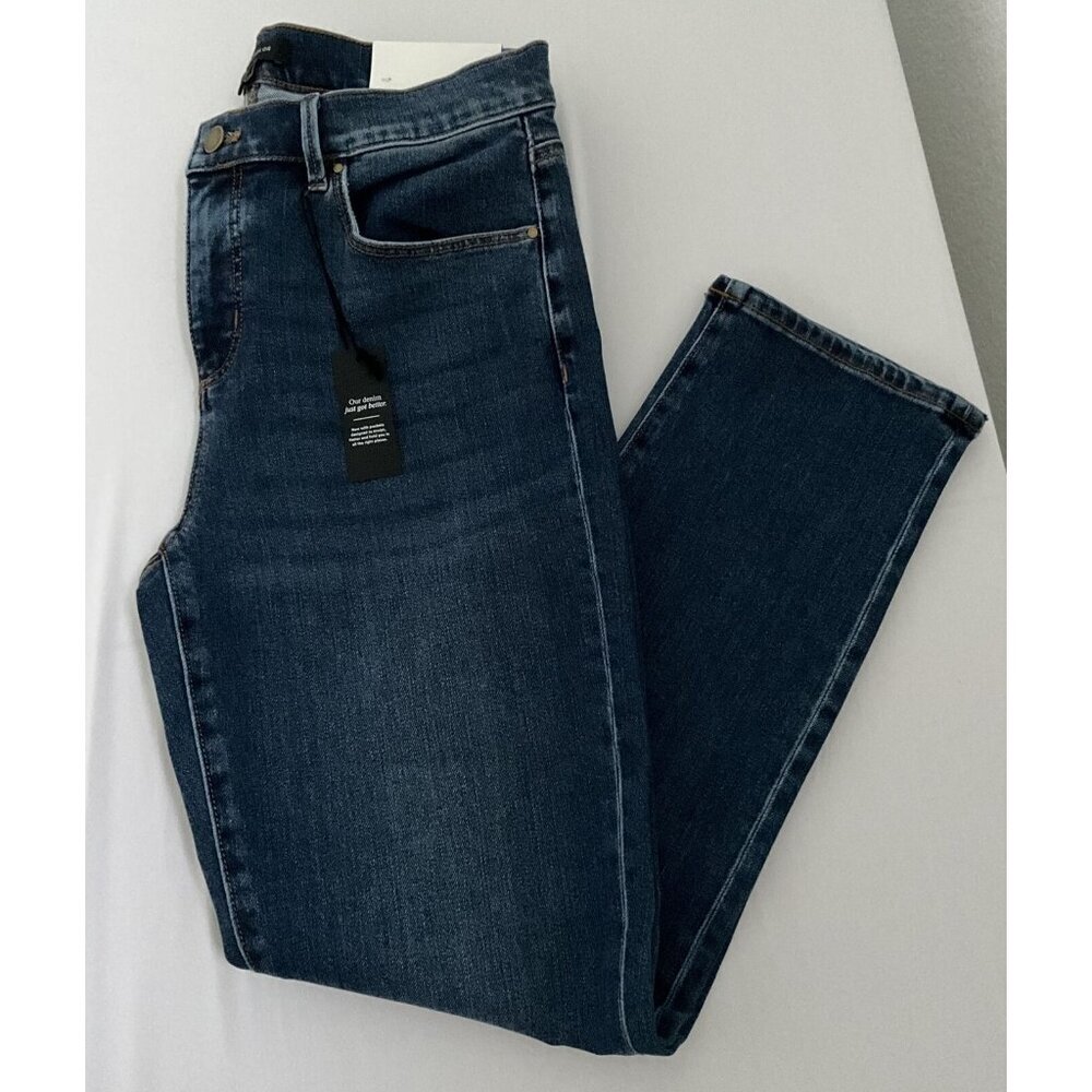 ANN TAILOR Women’s Sculpting Pocket Mid Rise Tapered Jeans In Classic Índigo W - Picture 14 of 14